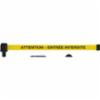 Banner Stakes PLUS Wall Mount System, Yellow "ATTENTION – ENTRÉE INTERDITE" Banner