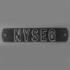 NYSEG 6" Embossed Aluminum Pole Tag Stencilled "NYSEG"