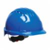 Evolution® Deluxe Standard Brim Type I Hard Hat w/6-Point Polyester Suspension & Wheel Ratchet Adjustment, Blue