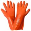 FrogWear® Premium Chemical Resistant 12" Double Dipped PVC Coated Gloves w/ Sandpaper Grip, Orange, LG