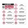 Justrite Replacement / Retrofit Label Pack for Hazardous Material Cabinets