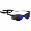 Jackson Safety V30 Nemesis™ Safety Glasses, Black Frame, Blue Mirror Lens, 12/bx