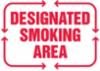 "DESIGNATED SMOKING AREA" Aluminum Sign, 10" x 14"