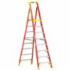 Werner® Podium Type 1A Fiberglass Step Ladder, 300lb Capacity, 10'