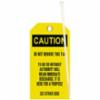Brady® Accident Prevention Tag, Black/Yellow, 25/pk