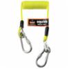 Ergodyne Squids® Coiled Cable Lanyard w/ Carabiners, Hi-Vis Lime