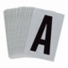 Bradylite Reflective Letter "A" Blk/Silver, 2-1/2"X1-3/4",25/pk