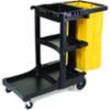 Rubbermaid Traditional Janitor Cart, Black, 46" x 21-3/4" x 38-3/8"