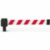 Banner Stakes PLUS Wall Mount System, Red/White Diagonal Stripe Banner