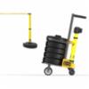 Banner Stakes PLUS Cart Package, Yellow "Caution-Cuidado" Banner
