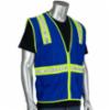 PIP® Non ANSI Surveyors Vest, w/ Prism Tape, Blue, LG