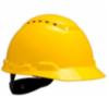 3M H-700 4pt Ratchet Hard Hat, Ylw, Vented, w/ Uvicator