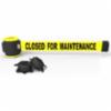 Banner Stakes 30' Magnetic Wall Mount Yellow "Closed for Maintenance" Banner