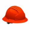 Evolution® Deluxe Full Brim Type I Hard Hat w/ 6-Point Ratchet Suspension, Hi-Viz Orange, Vented