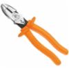 Klein® Classic Insulated High-Leverage Side-Cutting Pliers w/ Connector Crimping, 1000V Rated, 9" Length