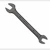 Open End Wrench, Black, 1-1/16" x 1-1/8"