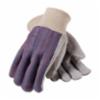 PIP Leather Palm Work Glove, Knit Wrist, Blue