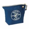 Klein® Canvas Zipper Bags, Blue, 10" Length x 8" Height x 3-1/2" Width