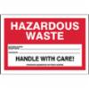Hazardous Waste Labels, Adhesive-Poly Sheet, 4" x 6", 25 per pack