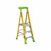 Louisville Cross Pinnacle Type 1AA Fiberglass Platform & Leaning Step Ladder, 375lb Load Capacity, 3'