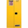 Justrite® Sure-Grip® Vertical Drum Safety Cabinet, 55 Gallon Capacity, Yellow, 65" H x 34" W x 4" D