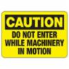 " CAUTION: DO NOT ENTER-" sign, plastic, ylw / blk, 7" x 10" 