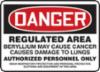 " DANGER REGUALTED AREA"  sign aluminum, 10" x 14"