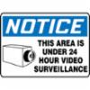 Accuform® Contractor Preferred Sign, 'Notice This Area Is Under 24 Hour Video Surveillance' Contractor Preferred Plastic, 7" x 10"