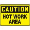 HOT WORK AREA sign, aluminum, 10inch x 14inch