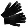 3 Finger Touch Dotted Palm Glove, Black