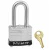 Master Lock 1-1/2" Laminated Steel Safety Padlock, Keyed Alike, Black