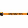 Banner Stakes 15' Magnetic Wall Mount, Orange "Danger - Forklift Traffic" Banner