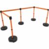 Banner Stakes PLUS Barrier Set X5, Orange Blank Banner