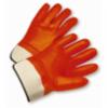 PVC Coated Work Gloves, Safety Cuff, Orange