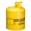 Justrite® Type I Steel Safety Can For Diesel Fuel w/ Swing Handle, 5 Gallon, Yellow