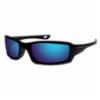 Crossfire ES4 Blue Polarized Mirrored Lens, Crystal Black Frame Safety Glass