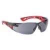 Bolle Rush Smoke Anti-Fog Lens, Red/Black Temples and Frames Safety Glasses
