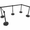 Banner Stakes PLUS Barrier Set X5 Black Blank Banner