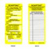 Brady® SCAFFTAG® "CAUTION" Insert Tag For Scaffolding Systems, Yellow, 7-5/8" H x 3-1/4" W