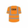 PIP® Class 3 Dual Sized Value Zipper Mesh Vest, Hi Viz Orange, SM, with CWR logo