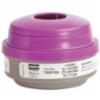 Combination Cartridge/Filter, NIOSH Rating Acid Gas (AG), P100, Magenta, White, 2/pack