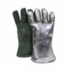 Leather Glove with Aluminized Leather Black