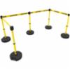 " CAUTION" Banner Stake Plus Barrier Set X5, Yel., 22" - 42"