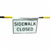 JCB Safety® "SIDEWALK CLOSED" Roll Up Sign, White w/ Black Border, 24" L X 12" W