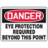 Accuform® OSHA Danger Safety Sign: "Eye Protection Required Beyond This Point", Plastic, 10" x 14"