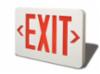 Thermoplasitc LED exit sign, plastic, standard, white/red