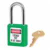 410 Series Safety Padlock, Keyed Alike, Green