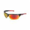 MCR Dominator DM3 Series Gun Metal Frame Fire Mirror Lens Safety Glasses