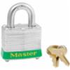 Keyed Alike, Steel Body Padlocks, Green