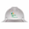 MSA Full Brim Hard Hat, White, Berkshire Gas Logo & 3 Stripes